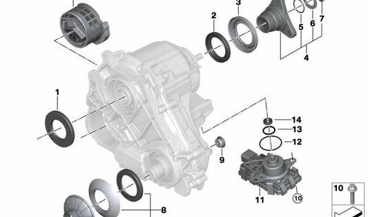 Suporte de transmissão para BMW G30N (OEM 22319894393). BMW original