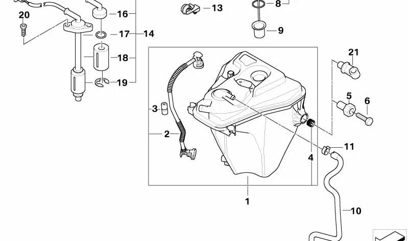 Tubo flexible de ventilación OEM 17217675681 para BMW Motorrad K1200S, K1200R, K1200GT. Original BMW Motorrad.