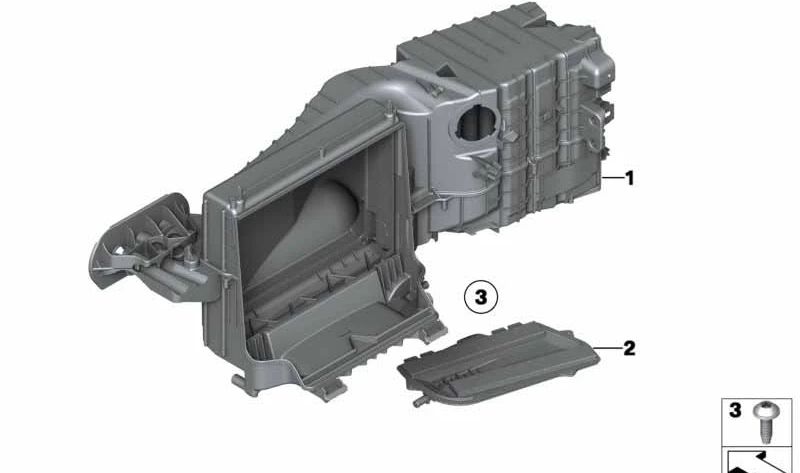Logement de filtre à air OEM 64119241191 pour BMW F07, F10, F11, F06, F12, F13, F01, F02. BMW d'origine.