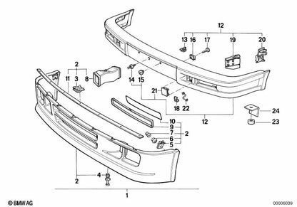 Spacer bushing for BMW 3 Series E30 (OEM 51112238833). Genuine BMW