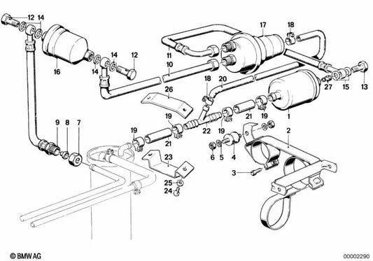 Bomba de combustível para BMW Série 3 E21, Série 5 E12 (OEM 16121118344). BMW originais.