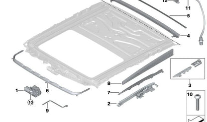 Deflector de viento para techo solar OEM 54107382985 para BMW X6 {F16, F86} compatibles. Original BMW.