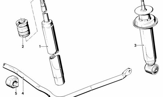 OEM de amortecedor de choque frontal 31321127840 para BMW E23 (todos os modelos compatíveis). BMW original.
