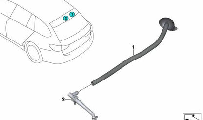 Boquilla de lavado trasero para BMW Serie 3 F31, F31N, Serie 5 G31, G31N (OEM 61687287291). Original BMW