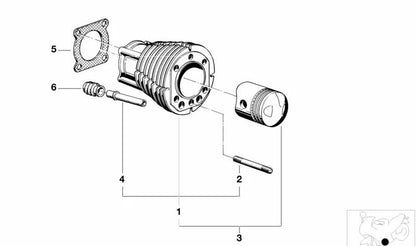 Perno para BMW R 248 (OEM 07129908174). Original BMW