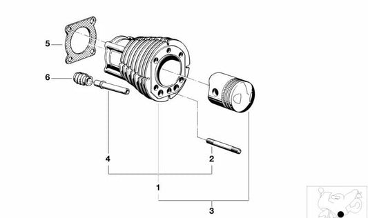 Perno para BMW R 248 (OEM 07129908174). Original BMW