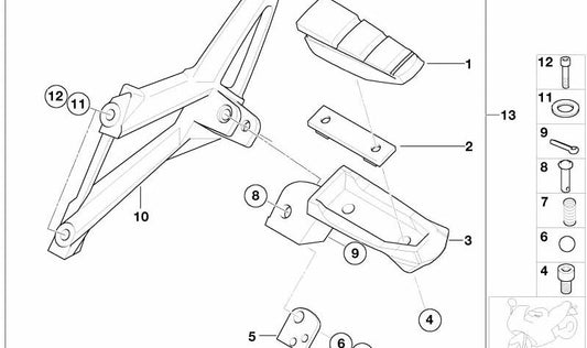 Bullone per BMW Motorrad G 650 X OEM 46717708826. Originale BMW Motorrad.