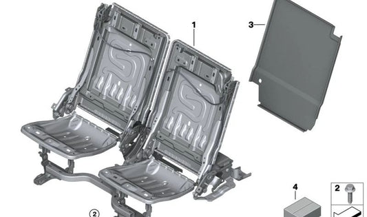 Painel traseiro esquerdo OEM Terceira linha 52307499067 para BMW G05. BMW original.