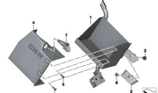 Soporte de batería suplementaria OEM 61218527963 para BMW Motorrad F800GT, F800S, F800ST. Original BMW Motorrad.