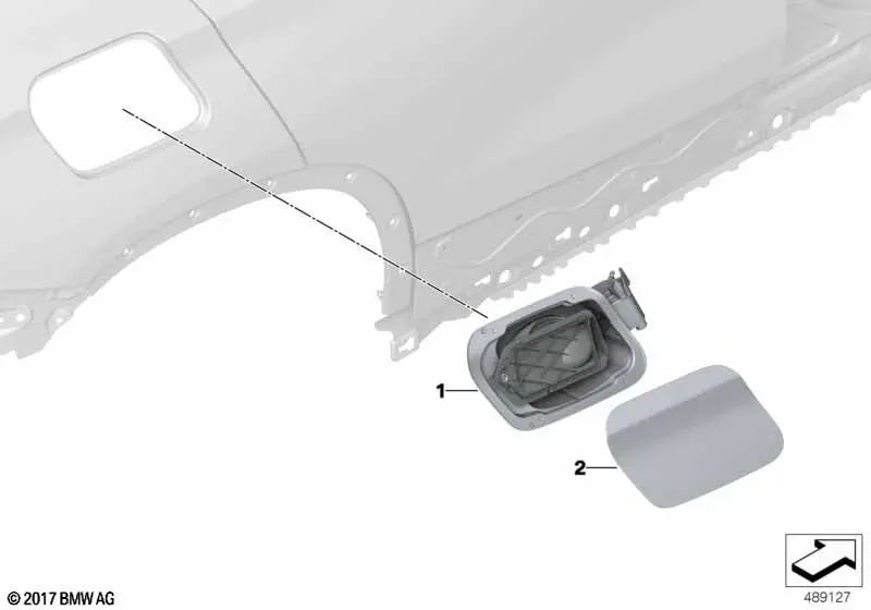 Filler cap for BMW X2 F39 (OEM 51177468161). Original BMW