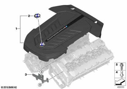 Cubierta protectora contra el ruido OEM 11148677980 para BMW Serie 7 G12, G12 LCI. Original BMW.