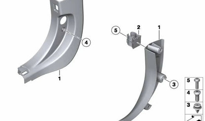 Revestimiento lateral inferior delantero derecho OEM 51437230110 para BMW F10, F11, F18. Original BMW.