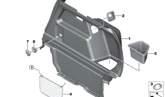Arandela de seguridad OEM 51477492879 para MINI Countryman F60, F60 LCI, BMW 2' F74, X2 F39. Original MINI.