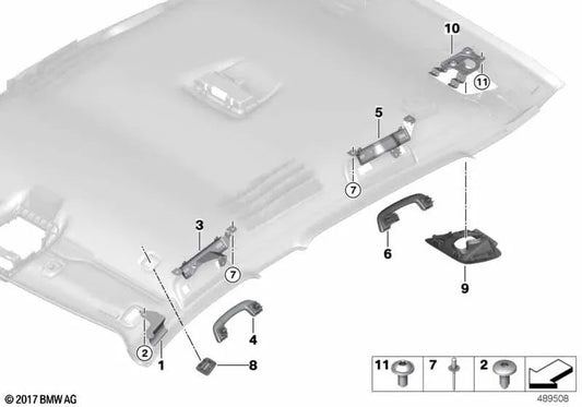 Suporte à parte traseira direita para BMW F39 (OEM 51167426410). BMW original
