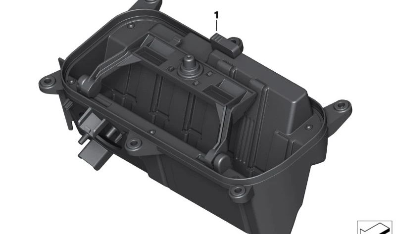 Compartimento de carga com tomada OEM 61348828815 para BMW Motorrad K1600 GT, K1600 GTL, K1600 Bagger. Originais BMW Motorrad.