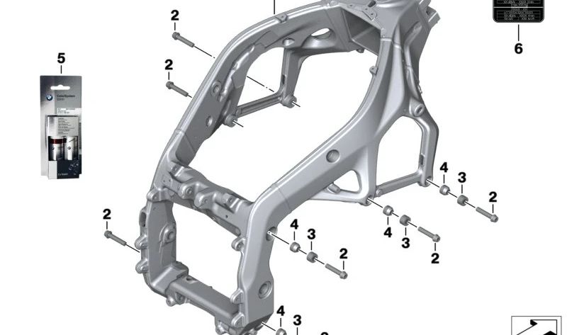 Rotuló indicativo "Instrucción Ruido" OEM 71228388371 para moto BMW S 1000 R (2016-2020). Original BMW Motorrad.