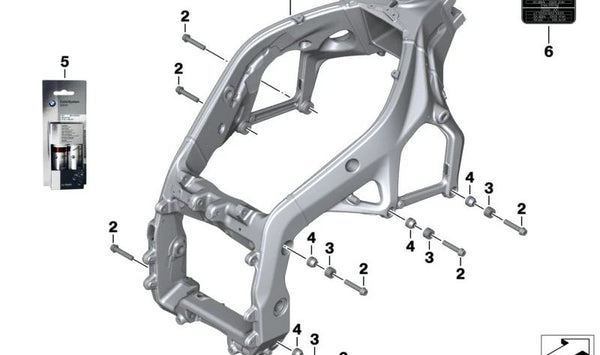 Rotuló indicativo "Instrucción Ruido" OEM 71228388371 para moto BMW S 1000 R (2016-2020). Original BMW Motorrad.