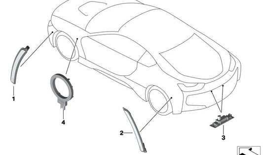 Rear Right Side Marker Light for BMW I12, I15 (OEM 63147310778). Original BMW