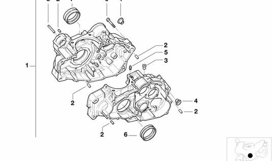 Rodillo OEM 11117700106 para motos BMW G 650 GS, G 650 GS Sertão, G 650 X... y más. Original BMW Motorrad.