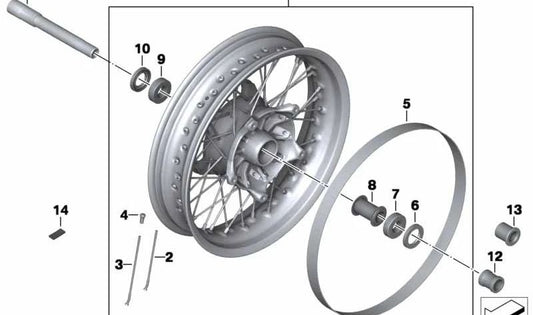 Fita de pneu OEM de 17 " / 35mm 36317687582 para motocicletas BMW R Ninenet, HP2 Enduro, R1200 R ... e muito mais. BMW Motorrad original.
