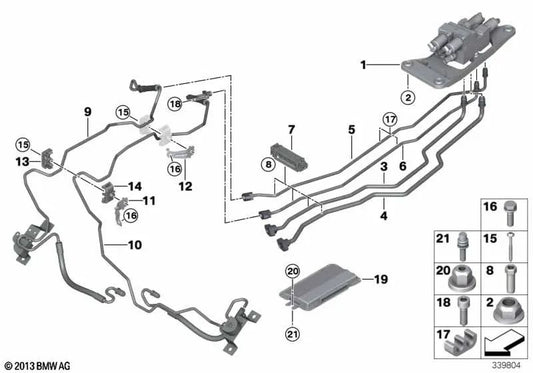 Front support for BMW X5 E70, E70N, F15, F85, X6 E71, F16, F86 (OEM 37206859271). Genuine BMW.