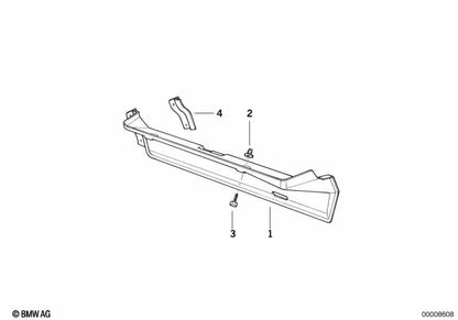 Soporte de pared de cierre de calefacción OEM 51711960656 para BMW Serie 3 E36 318i, 318is, 318ti. Original BMW.