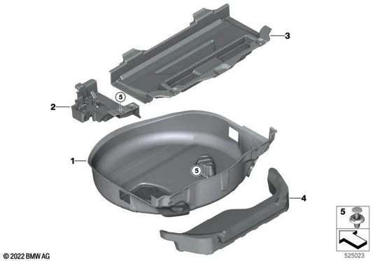 Right boot tray for BMW G07, G07N (OEM 51477943342). Original BMW.