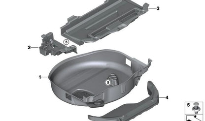 Cajón del maletero derecho OEM 51477943342 para BMW X7 G07, X7 G07 LCI. Original BMW.