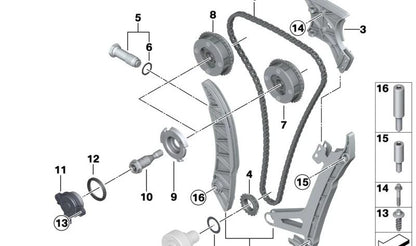 Carril tensor y guía para BMW F20, F21, F22, F23, F30, F31, F34, F32, F33, F36, F07, F10, F11, E84, F25, F26, F15, F16, E89 (OEM 11317592877). Original BMW