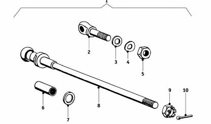 Pasador (Splint) OEM 07119945182 para BMW Isetta 250, Isetta 300 y BMW Motorrad R50, R60, R75, R260, R270, R500, R50 S. Original BMW.