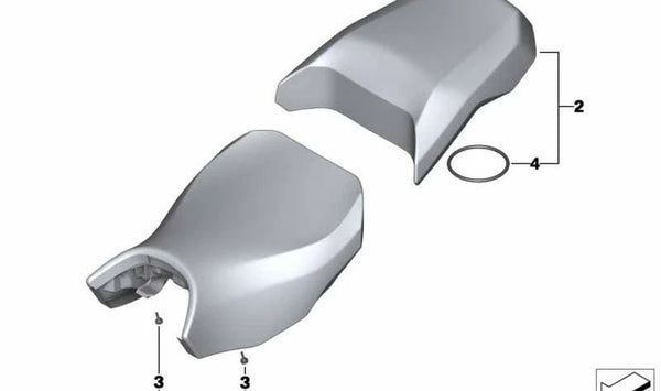 Asiento acompañante negro OEM 52538526052 para motos BMW R 1200 GS Adventure, R 1250 GS Adventure (K51). Original BMW Motorrad.