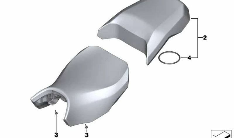 Asiento del acompañante OEM 52538406872 para motos BMW R 1200 GS Adventure, R 1250 GS Adventure. Original BMW Motorrad.