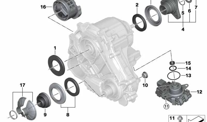 Juego de retenes de transmisión OEM 27109485005 para BMW G11, G12 (730d, 740d, 750d, 750i xDrive, 730Ld) Todos los modelos compatibles. Original BMW.