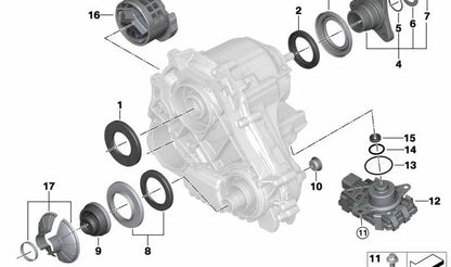 Juego de retenes de transmisión OEM 27109485005 para BMW G11, G12 (730d, 740d, 750d, 750i xDrive, 730Ld) Todos los modelos compatibles. Original BMW.