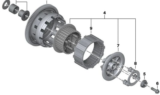 Cojinete de agujas OEM 21218528635 para BMW K1600 GT, K1600 GTL, K1600 Bagger. Original BMW Motorrad.