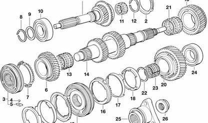 Elastic ring for BMW E87, E30, E36, E46, E12, E28, E34, E39, E24, E23, E32, E85 (OEM 23211209359). Genuine BMW