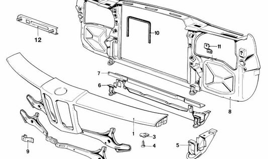 Vordere Schleppkonsole für BMW 7 E23 -Serie (OEM 41111864937). Original BMW