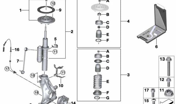 Soporte oscilante derecho para BMW Serie 4 F82 (OEM 31307857772). Original BMW