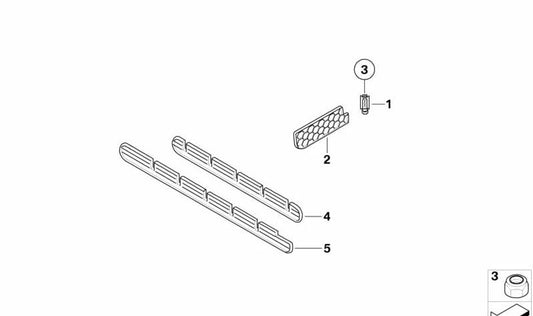 OEM 51477076688 trunk separator for BMW E60 (all 520D models). Original accessory to compartmentalize and organize the boot hole. Original BMW.