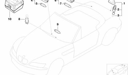 Luz de lectura interior OEM 63311384811 para BMW E36 y Z3. Original BMW.