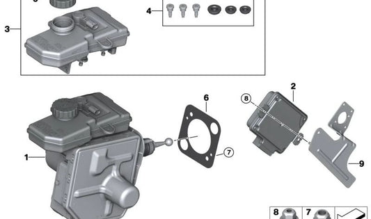 OEM expansion deposit 34519504021 for BMW G87, G20, G21, G80, G81, G22, G23, G26, G82, G83. Original BMW.