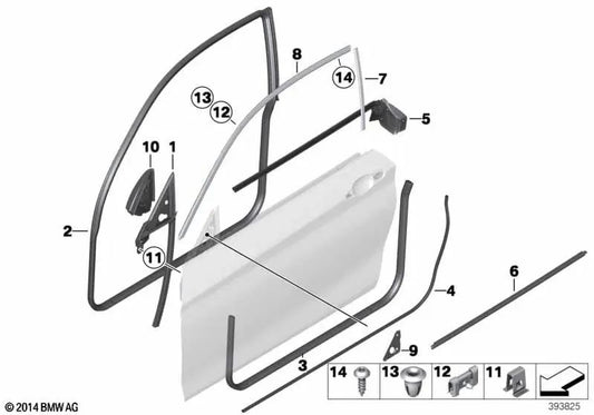 Proteção do canto frontal para BMW F21, F21N, F22, F22N, F87, F87N (OEM 51727348419). BMW original.