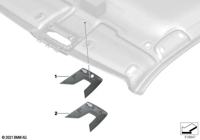 Centro de funções Blende para BMW F70, U06, U11, U10, F65, F66, J01, J05, U25 (OEM 61315A30298). BMW original