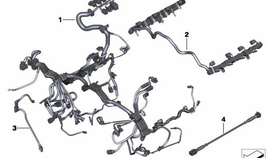 Câblage du moteur OEM 12517638763 pour BMW F01, F02, F07 (série 7 et 5 GT). BMW d'origine.