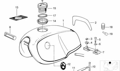 Conector de distribución de combustible OEM 13111254083 para BMW E21, E23, E24, E28, E30, E32, E34, E12. Original BMW.