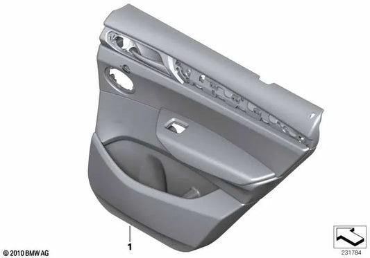 Rechte hintere Ledertürfutter für BMW F25 (OEM 51427394404). Original BMW.