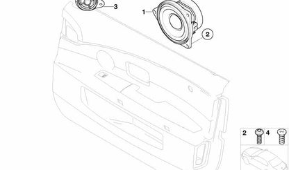 Altavoz central HiFi OEM 65139143153 para BMW E81, E82, E87, E90, E60, E61, E65, E66, E84 y MINI R55, R56, R57. Original BMW y MINI. Ideal para mejorar sonido del sistema de audio.