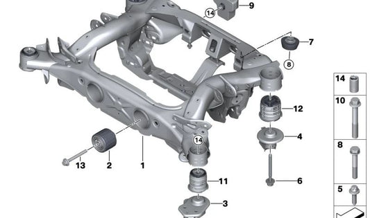 Vibrações OEM Amppler 33176874254 para BMW G20 e G26. Peça original da BMW, ideal para reduzir as vibrações no eixo traseiro.