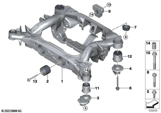 ASA combination screw for BMW 2 Series G42, G87, U06, 3 Series G20, G21, G28, 4 Series G26, 5 Series G60, X1 U11, U12, X5 F95, G05, G18, X6 F96, G06, Genuine BMW.