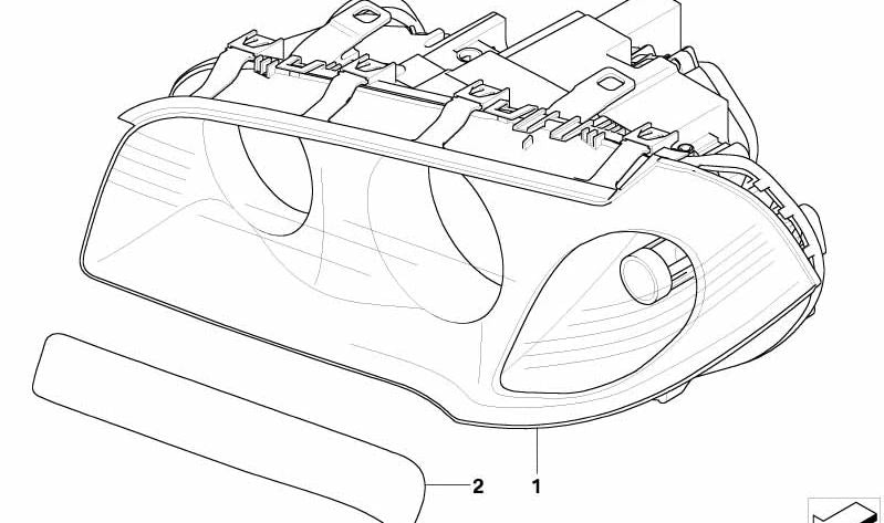 Faro delantero izquierdo Bi-Xenón OEM 63123418397 para BMW E90, E91, LCI. Original BMW.